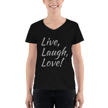 Live, Laugh, Love - Women's Casual V-Neck Shirt (Multiple Colors)