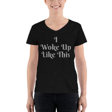 I Woke Up Like This - Women's Casual V-Neck Shirt