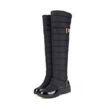 MEMUNIA Russia winter boots women warm knee high boots round toe down fur ladies fashion thigh snow boots shoes waterproof botas