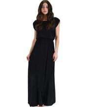 Timeless Maxi Dress With Elastic Waist & Side Slit